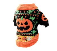 Costume d'Halloween chaud pour chien et chaton - Pull à 2 pattes - Col extensible - Anti-boulochage - Vêtements pour animaux de compagnie, festival, rassemblement, fête