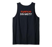 Costume d'halloween Dad Mom Kids Back Citrouille Security Adult Débardeur