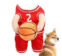 Costume d'Halloween de basket-ball pour animal domestique - Costume de basket-ball pour chien avec balle - Costume d'Halloween de basket-ball pour chien Regarder un chien, c'est comme se transformer