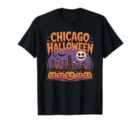 Costume d'halloween de Chicago Illinois Midwest Skyline Facile idée de Costume T-Shirt