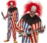 Costume D'Halloween De Clown Effrayant Pour Homme Avec Masque Par Smiffys