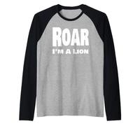 Costume d'halloween de dernière Minute avec Inscription « Roar I'm A Lion » Manche Raglan