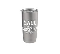 Costume d'Halloween de musicien Saul Gen Z Millennial Meme Saul Gobelet isotherme en acier inoxydable double paroi