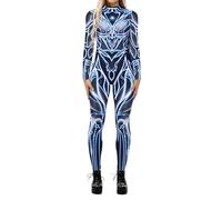 Costume d'Halloween décontracté à manches longues avec impression numérique pour femme (1)