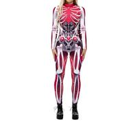 Costume d'Halloween décontracté à manches longues avec impression numérique pour femme (1)