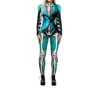 Costume d'Halloween décontracté à manches longues pour femme - Impression numérique - Costume d'Halloween (1)