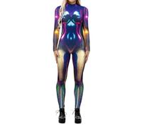 Costume d'Halloween décontracté à manches longues pour femme - Impression numérique - Costume d'Halloween amusant (2)