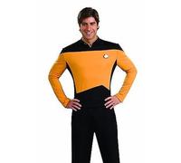Rubies 888980XL LT Operations Deluxe Uniform Star Trek Déguisement adulte pour homme, noir, doré, XL Halloween