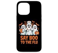 Costume d'halloween d'infirmière fantôme Say Boo to The Flu Coque pour iPhone 13 Pro Max