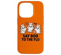 Costume d'halloween d'infirmière fantôme Say Boo to The Flu Coque pour iPhone 14 Pro