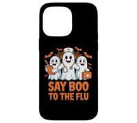Costume d'halloween d'infirmière fantôme Say Boo to The Flu Coque pour iPhone 14 Pro Max