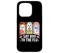 Costume d'halloween d'infirmière fantôme Say Boo to The Flu Coque pour iPhone 15 Pro