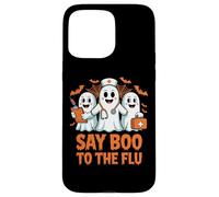 Costume d'halloween d'infirmière fantôme Say Boo to The Flu Coque pour iPhone 15 Pro Max