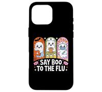 Costume d'halloween d'infirmière fantôme Say Boo to The Flu Coque pour iPhone 16 Pro Max