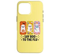 Costume d'halloween d'infirmière fantôme Say Boo to The Flu Coque pour iPhone 16 Pro Max