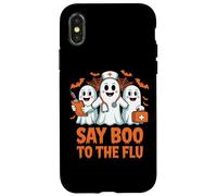 Costume d'halloween d'infirmière fantôme Say Boo to The Flu Coque pour iPhone X/XS