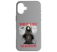 Costume d'halloween du Pire Voisin du Monde Satire effrayante Coque pour iPhone 16 Plus