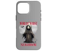Costume d'halloween du Pire Voisin du Monde Satire effrayante Coque pour iPhone 16 Pro Max