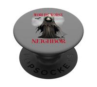 Costume d'halloween du Pire Voisin du Monde Satire effrayante PopSockets PopGrip Adhésif