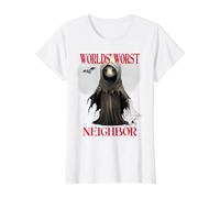 Costume d'halloween du Pire Voisin du Monde Satire effrayante T-Shirt Graphique avec Valeur