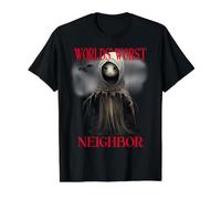 Costume d'halloween du Pire Voisin du Monde Satire effrayante T-Shirt Graphique avec Valeur