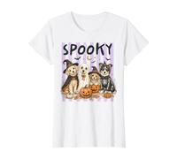 Costume d'halloween Effrayant à Rayures pour Chiot T-Shirt Graphique avec Valeur