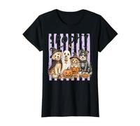 Costume d'halloween Effrayant à Rayures pour Chiot T-Shirt Graphique avec Valeur