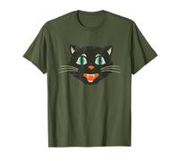 Costume d'halloween Effrayant Chat Noir Vintage Old School T-Shirt