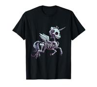 Costume d'halloween Effrayant pour Les Amoureux de la Licorne Squelette drôle pour Filles T-Shirt