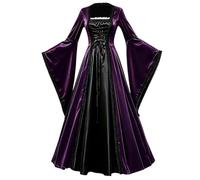 Costume d'Halloween élégant pour Halloween, robe corset avec affaire de soirée médiévale