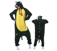 Costume d'Halloween en forme d'animal pour adulte, pyjama de costumade à capuche, vêtement d'intérieur pour femmes et filles, crocodile, M