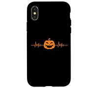 Costume d'halloween en Forme de Citrouille avec Battement de cœur Coque pour iPhone X/XS