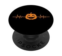 Costume d'halloween en Forme de Citrouille avec Battement de cœur PopSockets PopGrip Adhésif