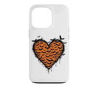 Costume d'halloween en Forme de cœur, Citrouille, Squelette, fantôme, sorcière, Horreur Coque pour iPhone 13 Pro