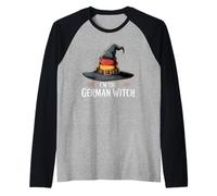 Costume d'halloween Facile avec Drapeau Allemand I'm The German Witch Manche Raglan