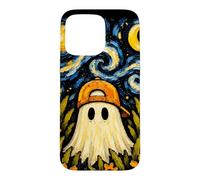 Costume d'halloween fantôme Mignon Nuit étoilée Effrayant garçons Filles Coque pour iPhone 15 Pro Max