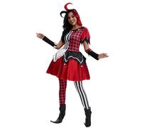 Costume d'halloween Femmes Adulte Drôle Cirque Clown Costumes Horreur Fantômes Cosplay Carnaval Miel Joker Robe de soirée,Package 1,M