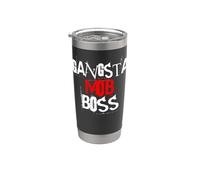 Costume d'Halloween Gangsta Mob Boss pour homme et femme Gobelet isotherme en acier inoxydable double paroi