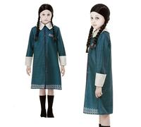 Costume D'Halloween Gothique Pour Enfants De La Famille Addams Mercredi