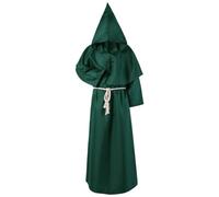Costume d'Halloween gothique pour femme en dentelle, robe médiévale moine frère, costume de sorcière, costume de prêtre, vêtements de sorcière pour femme, vert gothique