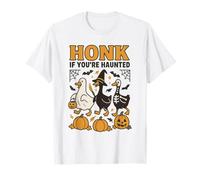 Costume d'halloween Honk If You're Haunted Goose T-Shirt