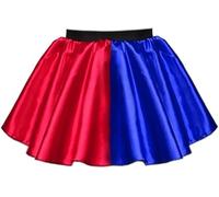 Costume d'Halloween Jester Harlequin pour femme, déguisement de clown, joker (Arlequin Satin, XS-S)