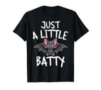 Costume d'halloween Just A Little Batty Spooky Bat Ghost Pun T-Shirt