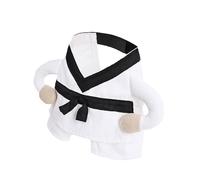 Costume d'Halloween Kung Fu pour animal de compagnie, tenue en polyester respirant, facile à porter, vêtements de cosplay pour chiens, chats, fêtes, costume de chien pour fête