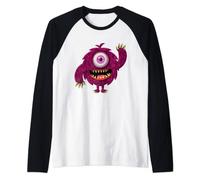 Costume d'Halloween mignon monstre drôle de monstre Manche Raglan