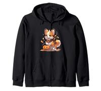 Costume d'halloween Mignon pour Chien Corgi Citrouille Sweat à Capuche