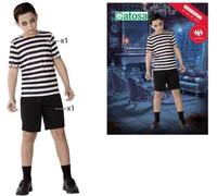 Costume d'Halloween noir et blanc de famille gothique