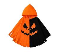Costume d'Halloween, Poncho à capuche d'Halloween, Cape de manteau d’Halloween/fantôme, Costume de/fantôme pour bébé fille et garçon de 8 à 18 ans
