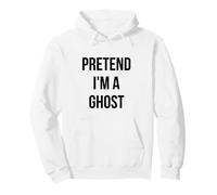Costume d'halloween pour Adulte avec Inscription « Pretend I'm a Ghost Shirt » - Blanc Sweat à Capuche