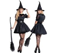 Costume d'Halloween pour adultes et femmes - Costume de sorcière violette, chauve-souris, faucheuse maléfique - Costume d'Halloween pour déguisement, costumade et fêtes à la maison hantée